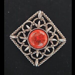 Vintage Sarah Coventry Inca Fire Pin/Pendant